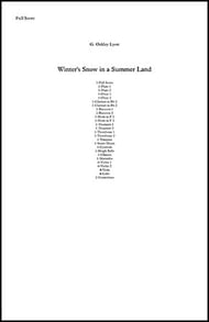 Winter's Snow in a Summer Land Orchestra sheet music cover Thumbnail